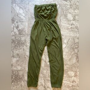 American Apparel Forest Green Jumpsuit